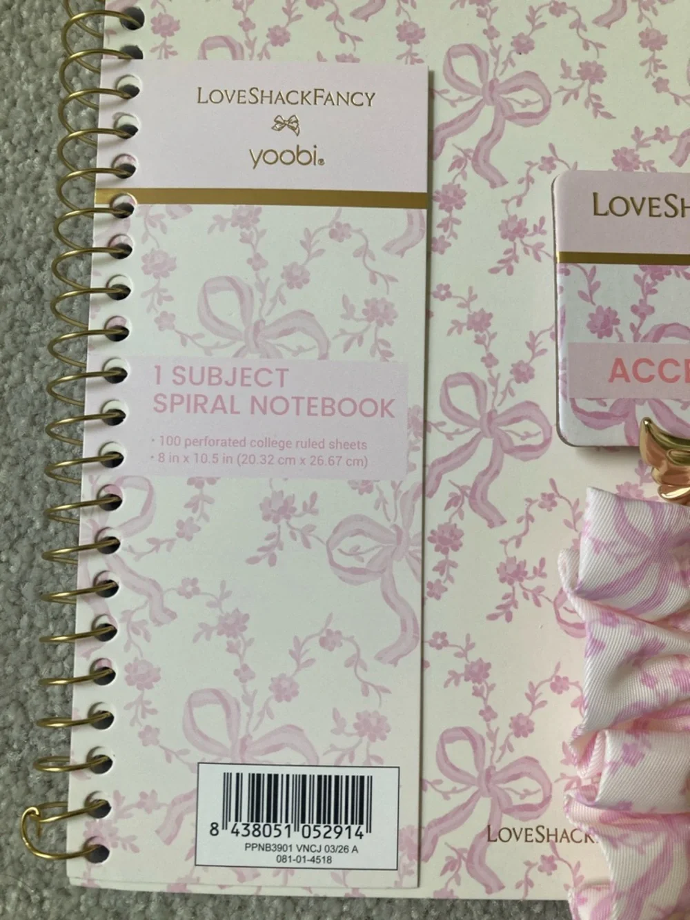 IN-HAND | LoveShackFancy x Target Yoobi Coquette Bow Pencil Case Spiral Notebook